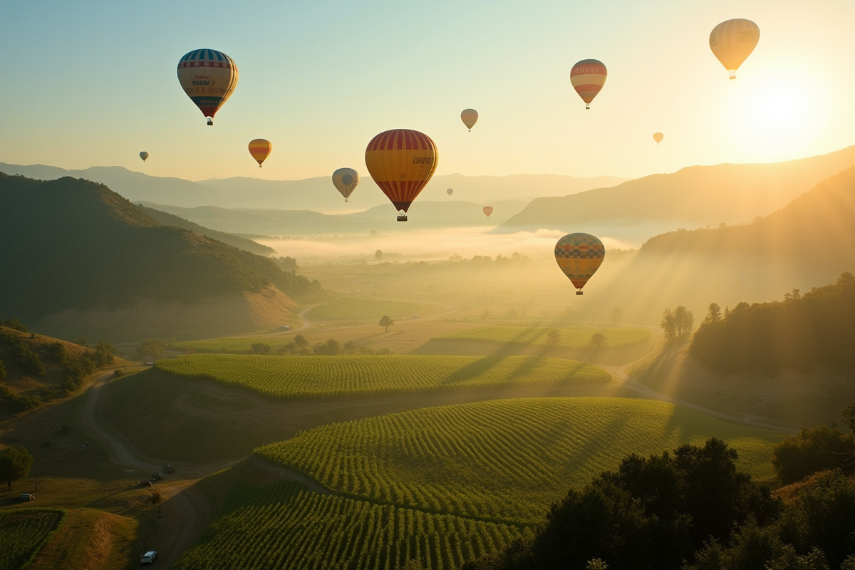 montgolfière paysage